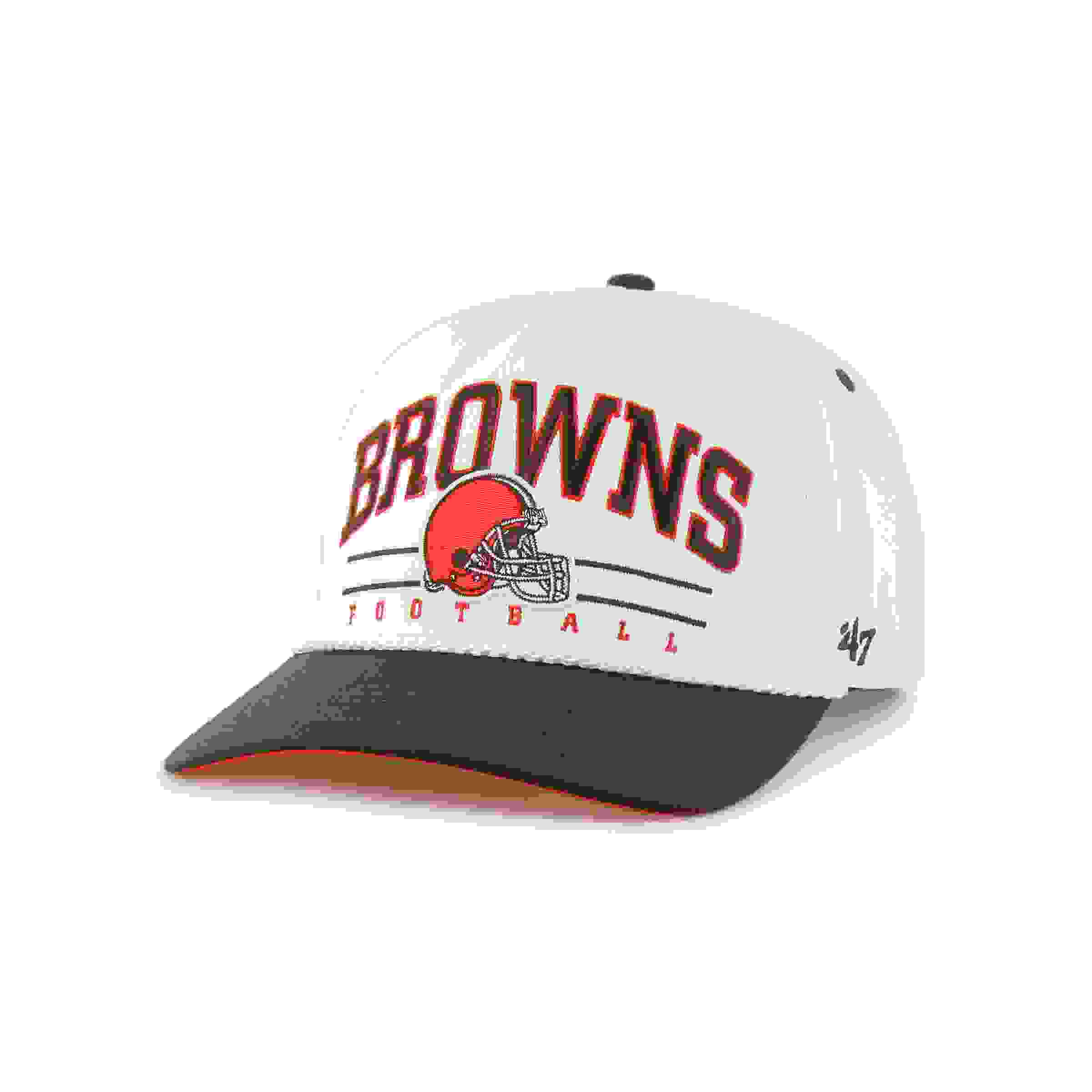 47 Cleveland Browns Roscoe Hitch White Snapback Cap
